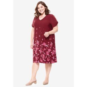 Woman Within Twist-Sleeve Dress